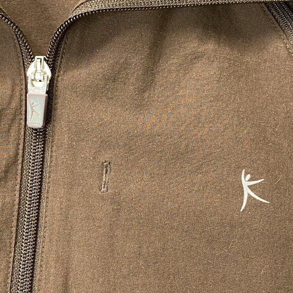 Danskin Now Jacket Womens Large Brown Windbreaker Zip Removable Sleeves Vest - Picture 5 of 14